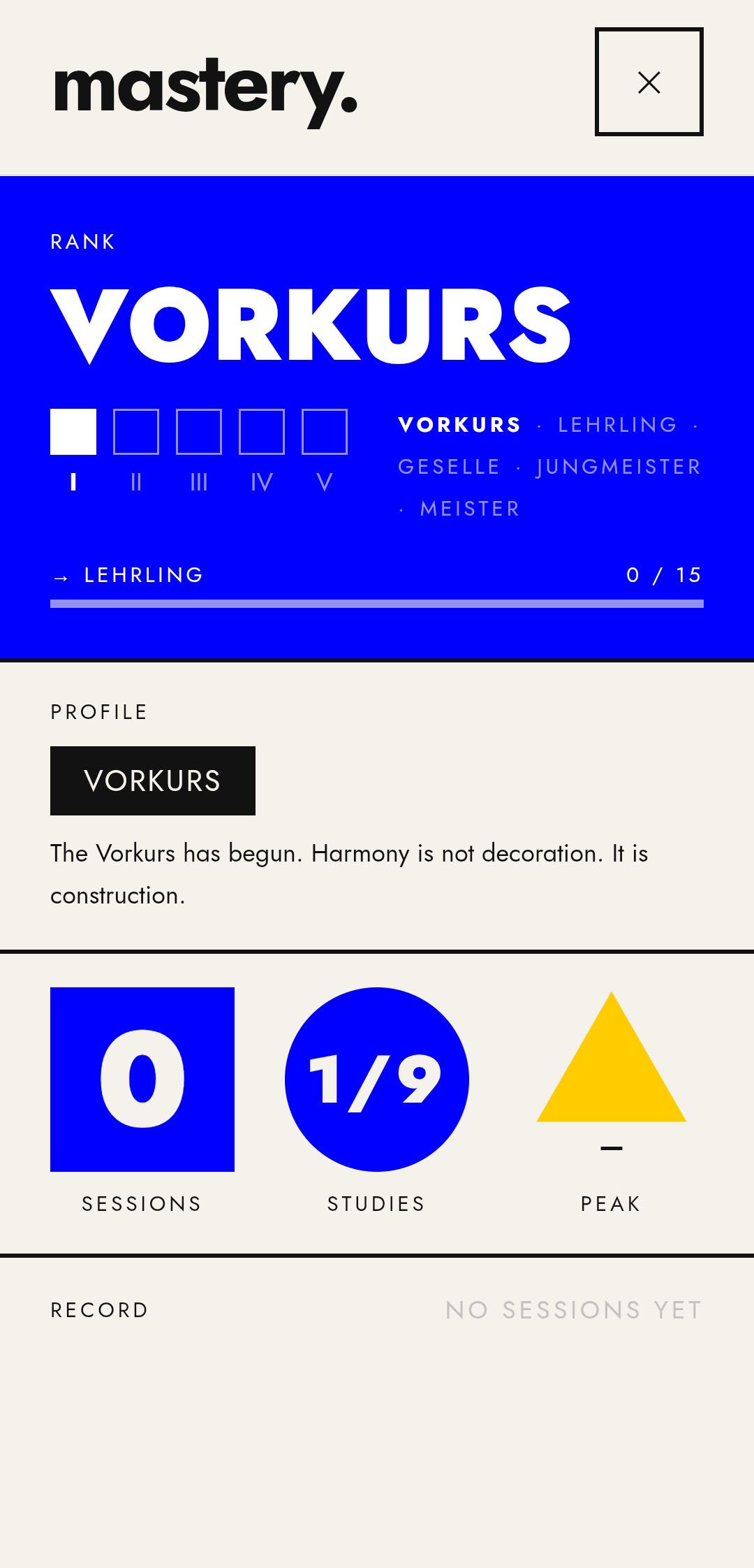 The Absolutist — Bauhaus masters studies grid