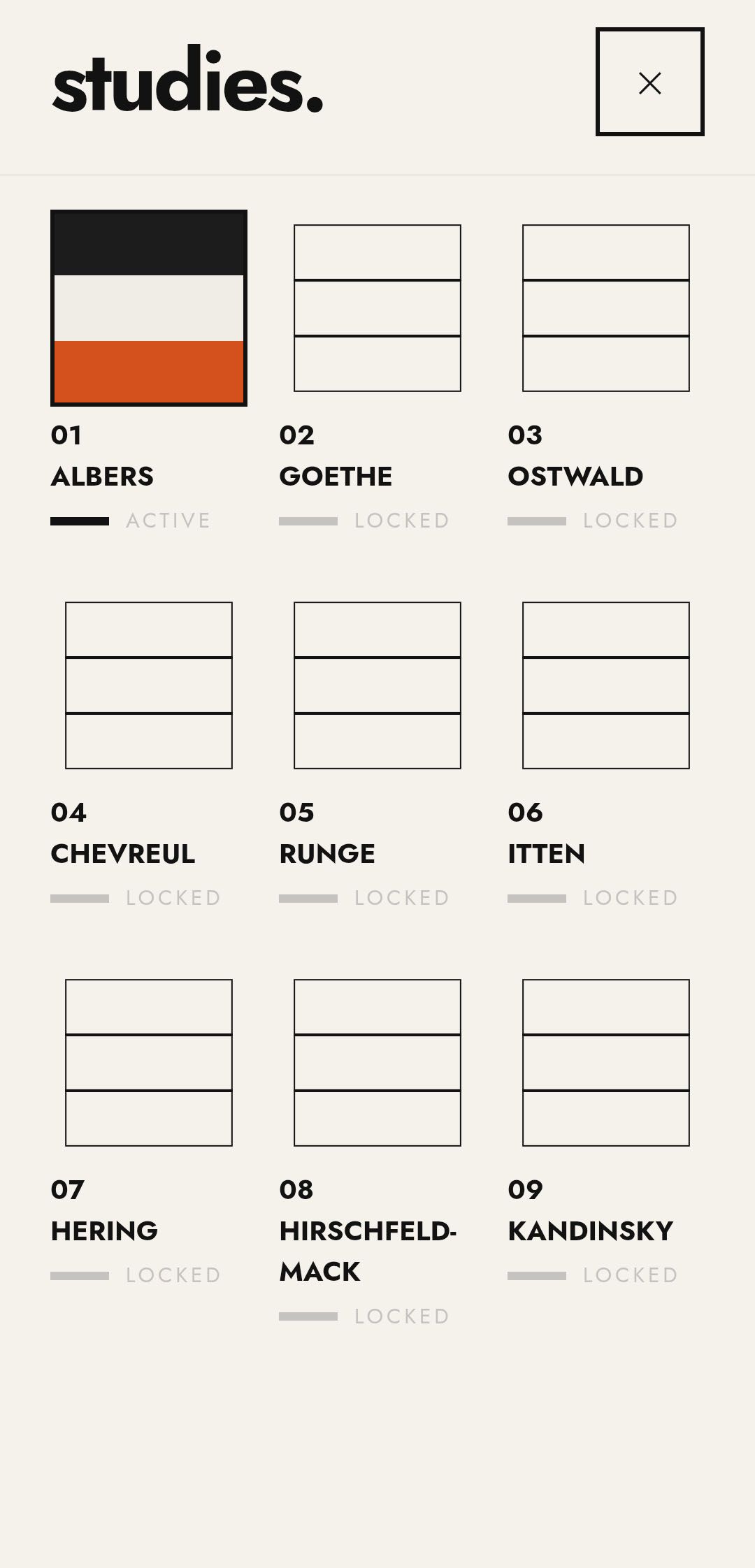 The Relativist — color theorists studies grid